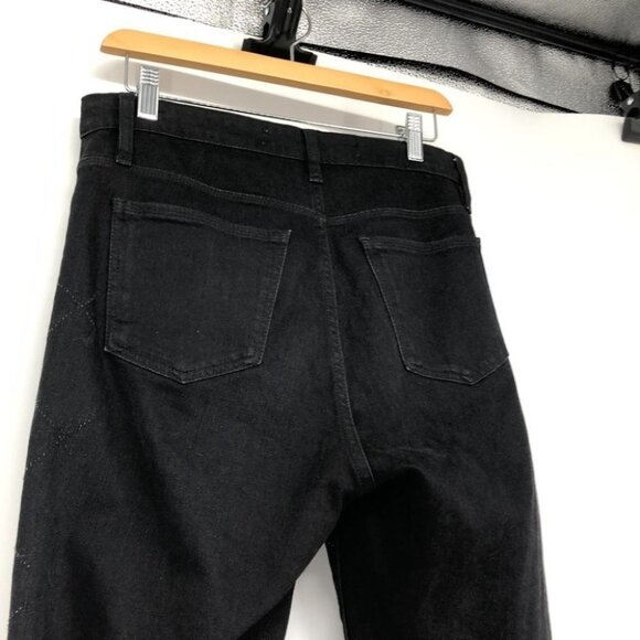Brockenbow  X Zadig & Voltaire Black Queen Mary studded Diamond jeans size 26 - Picture 8 of 16